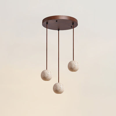 Trio Travertine Pendant Light
