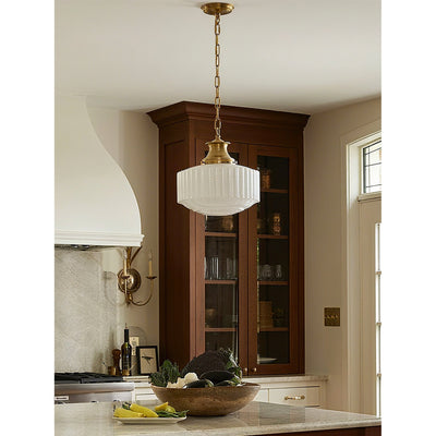 Rosedale Fluted Glass Pendant Light