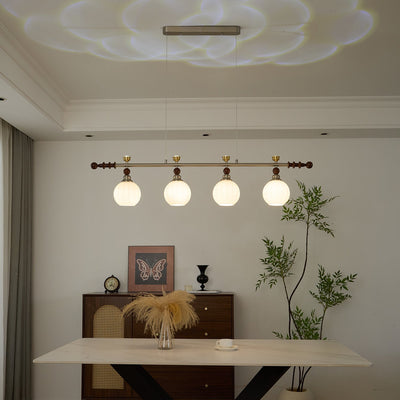 Otheia Elegance Vintage Linear Wood Pendant Lamp