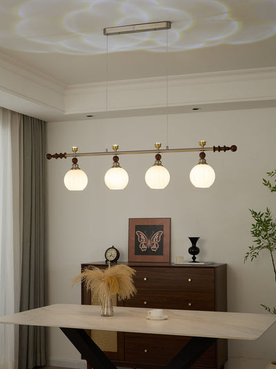 Otheia Elegance Vintage Linear Wood Pendant Lamp