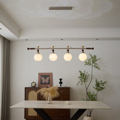 Otheia Elegance Vintage Linear Wood Pendant Lamp