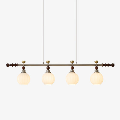 Otheia Elegance Vintage Linear Wood Pendant Lamp