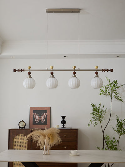 Otheia Elegance Vintage Linear Wood Pendant Lamp