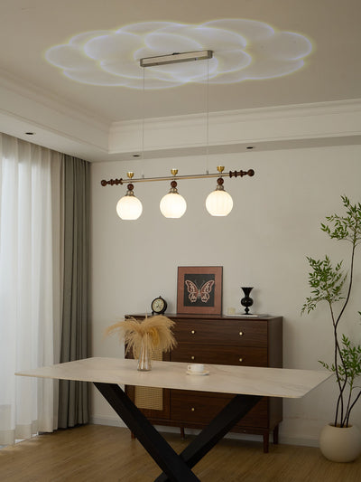 Otheia Elegance Vintage Linear Wood Pendant Lamp