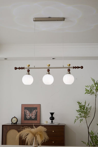 Otheia Elegance Vintage Linear Wood Pendant Lamp