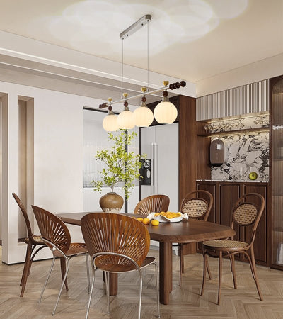 Otheia Elegance Vintage Linear Wood Pendant Lamp