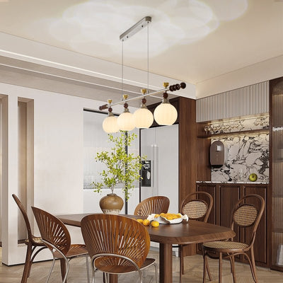 Otheia Elegance Vintage Linear Wood Pendant Lamp