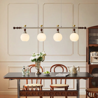 Otheia Elegance Vintage Linear Wood Pendant Lamp