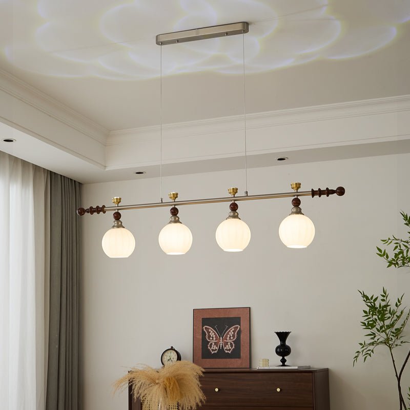 Otheia Elegance Vintage Linear Wood Pendant Lamp