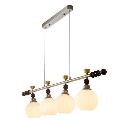 Otheia Elegance Vintage Linear Wood Pendant Lamp