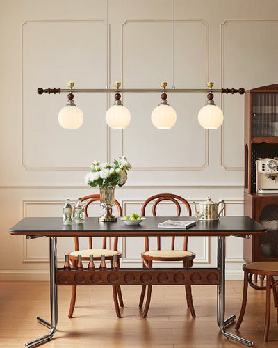 Otheia Elegance Vintage Linear Wood Pendant Lamp