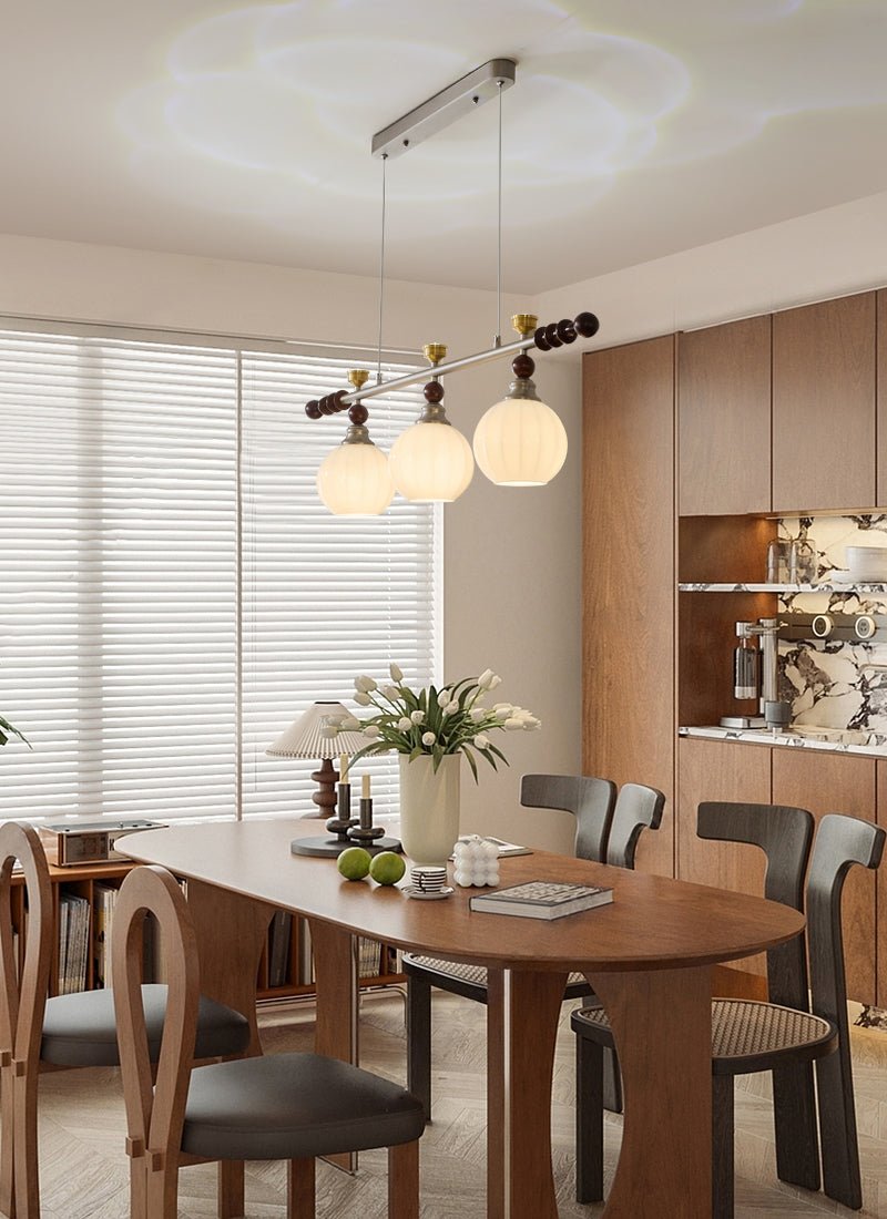 Otheia Elegance Vintage Linear Wood Pendant Lamp