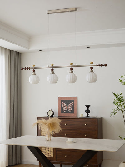 Otheia Elegance Vintage Linear Wood Pendant Lamp