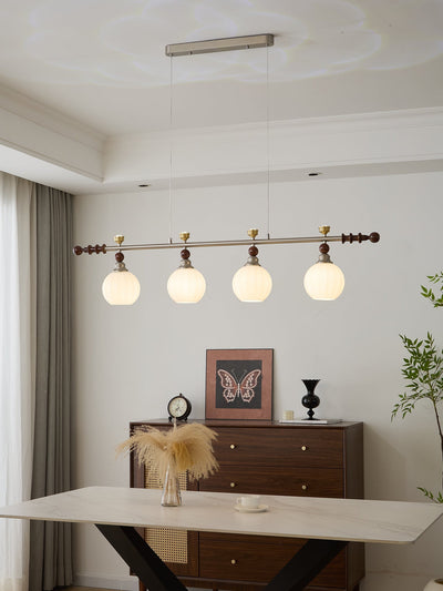 Otheia Elegance Vintage Linear Wood Pendant Lamp