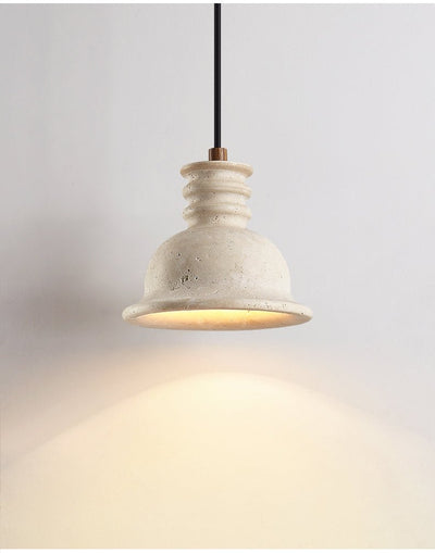 Tavuenne Travertine Sculptural Pendant Light