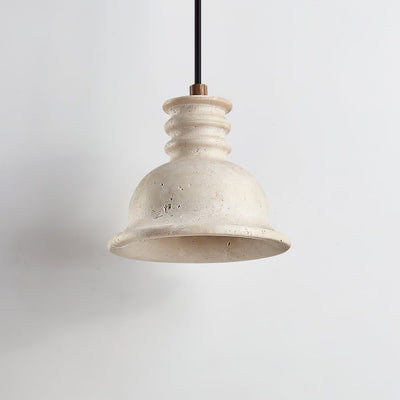 Tavuenne Travertine Sculptural Pendant Light