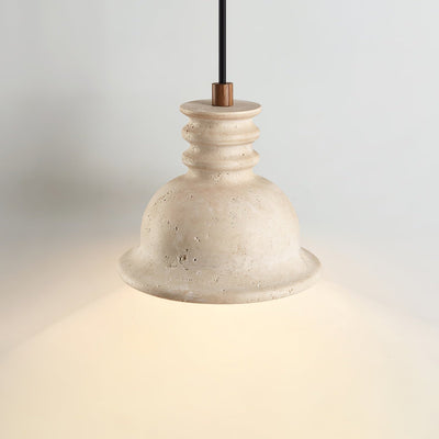 Tavuenne Travertine Sculptural Pendant Light