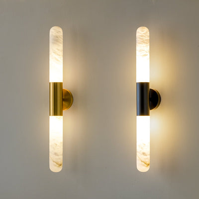 Evtalos Cylinder Alabaster Wall Light