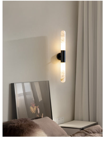 Evtalos Cylinder Alabaster Wall Light