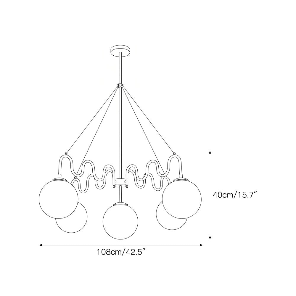Eirinissa Balanced Glass Chandelier