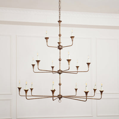 Wisp Grande Vintage Industrial Bronze Chandelier - Neutral Decor
