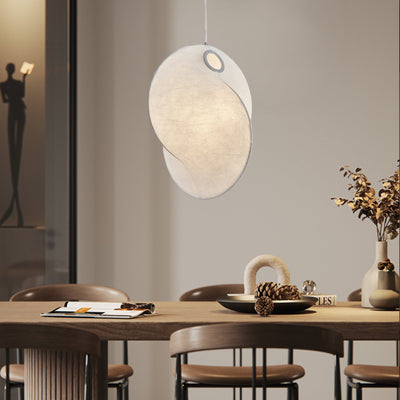 Verine Sculptural Mulberry Silk Pendant Light