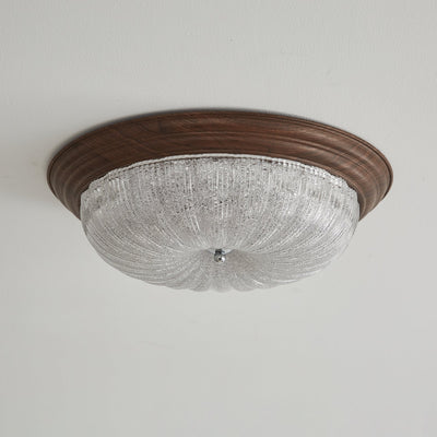 Tacell Premium Elegance Walnut Glass Ceiling Light