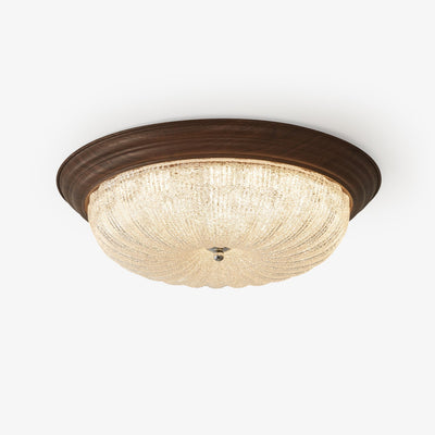 Tacell Premium Elegance Walnut Glass Ceiling Light