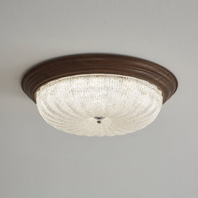 Tacell Premium Elegance Walnut Glass Ceiling Light