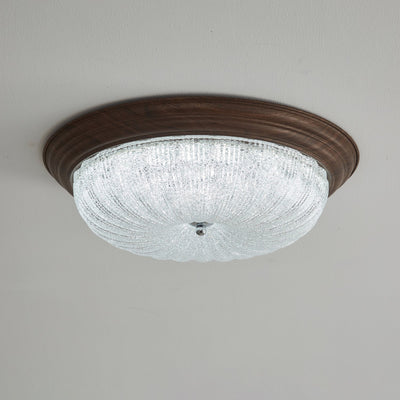 Tacell Premium Elegance Walnut Glass Ceiling Light