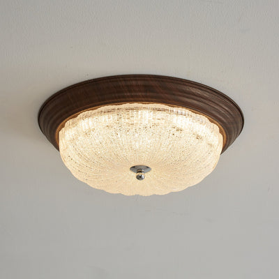 Tacell Premium Elegance Walnut Glass Ceiling Light