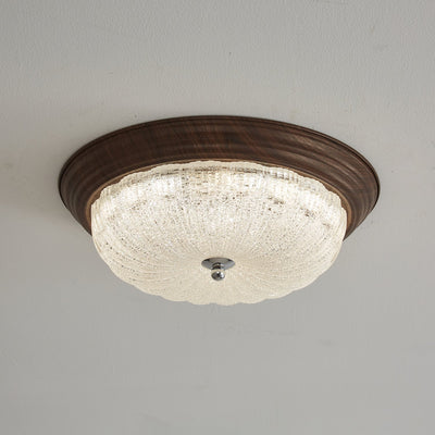 Tacell Premium Elegance Walnut Glass Ceiling Light