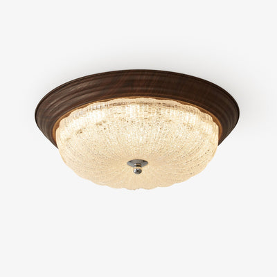Tacell Premium Elegance Walnut Glass Ceiling Light