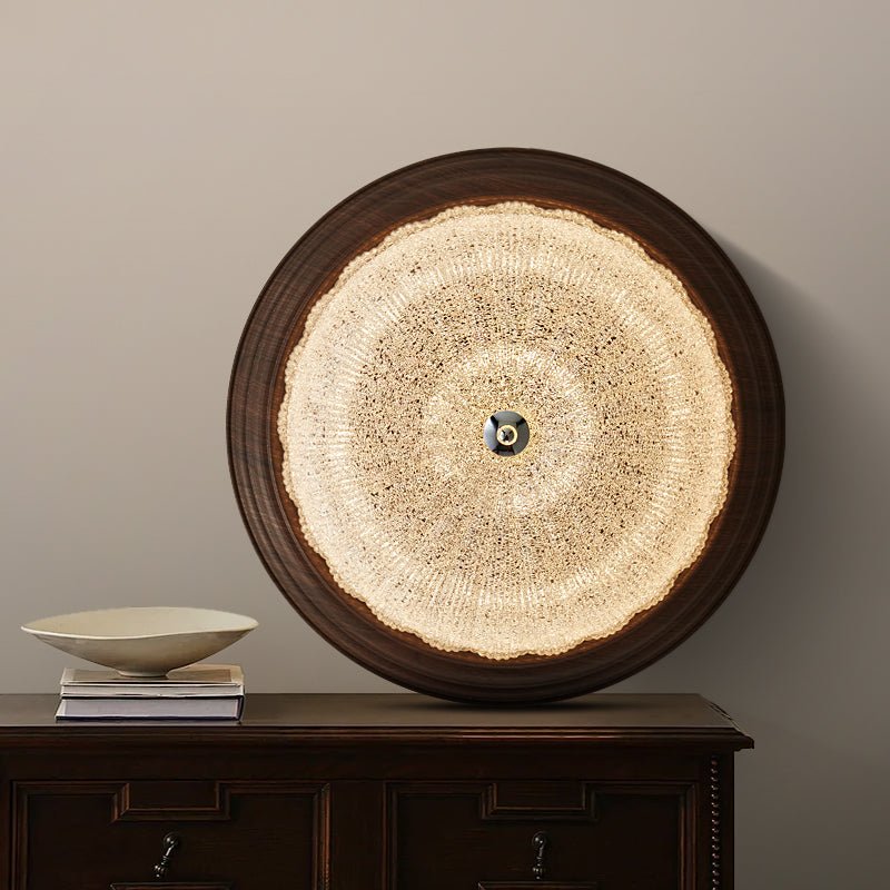 Tacell Premium Elegance Walnut Glass Ceiling Light