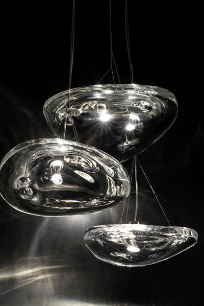 Glacial Float Cascade  Glass Chandelier
