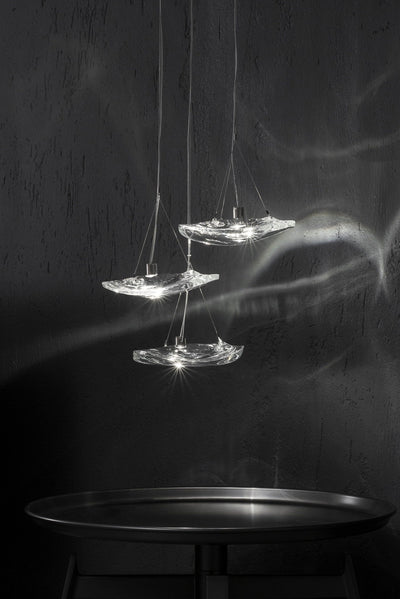 Glacial Float Cascade  Glass Chandelier