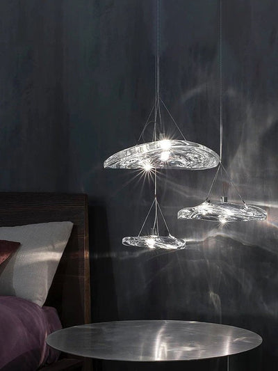 Glacial Float Cascade  Glass Chandelier