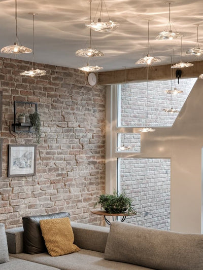 Glacial Float Cascade  Glass Chandelier