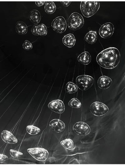 Glacial Float Cascade  Glass Chandelier
