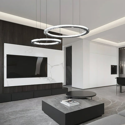 Lunara Dual-Ring Crystal Chandelier