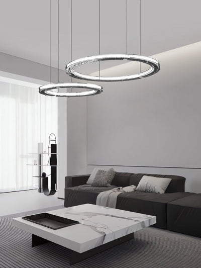 Lunara Dual-Ring Crystal Chandelier