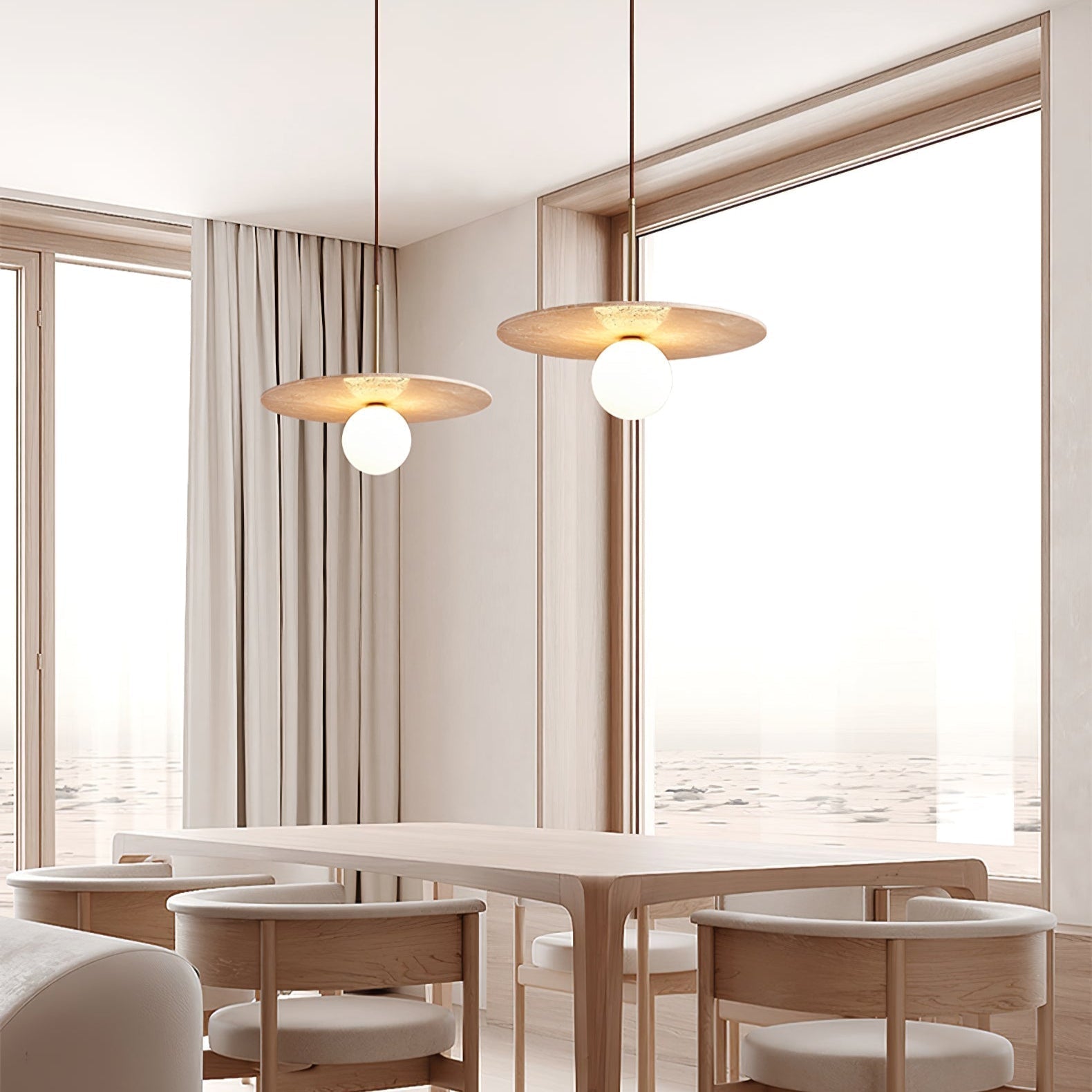 Noreielle Travertine Pendant Light