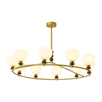 Nydoriel Premium Nordic Art Brass Wood Chandelier