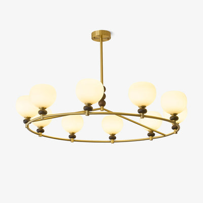 Nydoriel Premium Nordic Art Brass Wood Chandelier