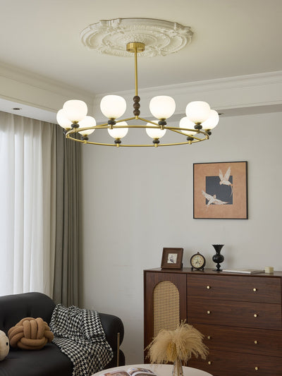 Nydoriel Premium Nordic Art Brass Wood Chandelier