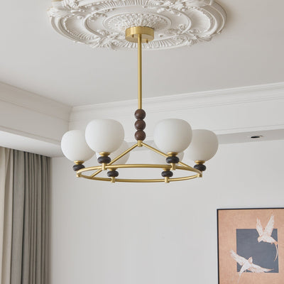Nydoriel Premium Nordic Art Brass Wood Chandelier