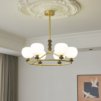 Nydoriel Premium Nordic Art Brass Wood Chandelier