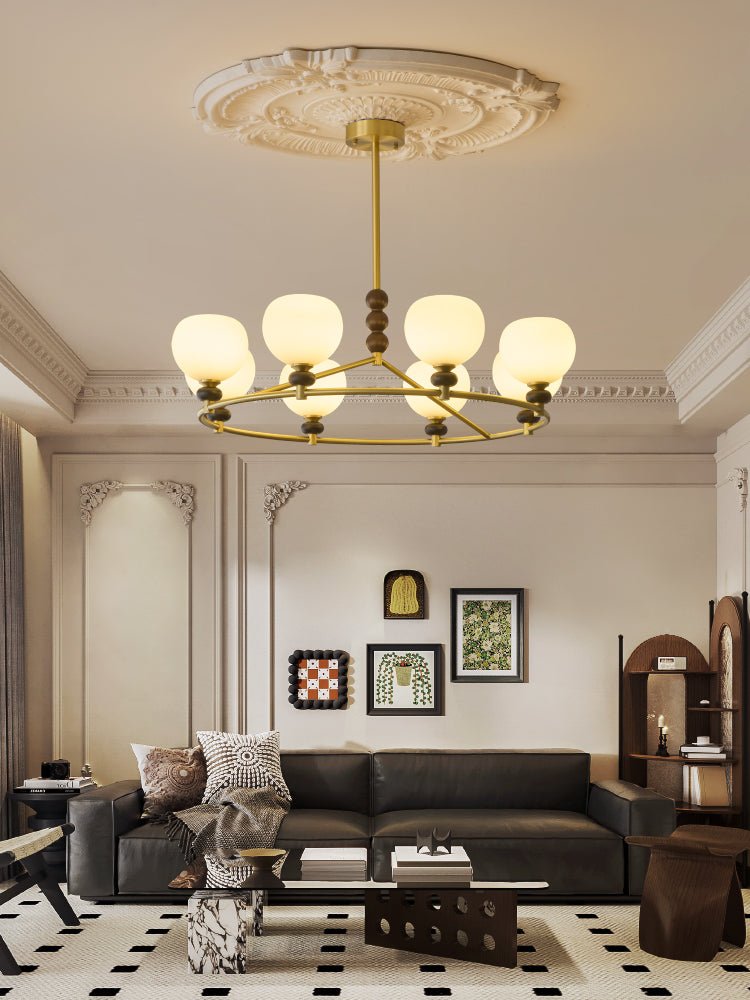 Nydoriel Premium Nordic Art Brass Wood Chandelier