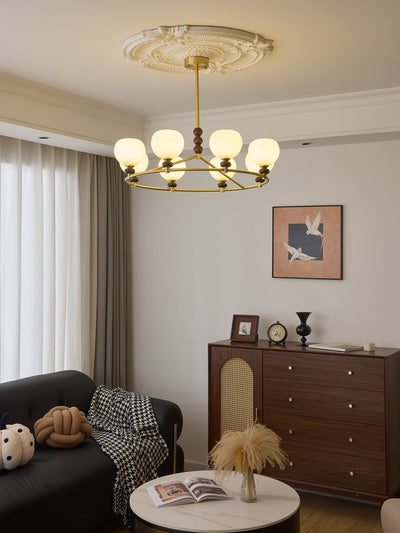 Nydoriel Premium Nordic Art Brass Wood Chandelier