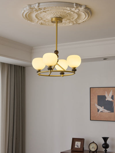 Nydoriel Premium Nordic Art Brass Wood Chandelier